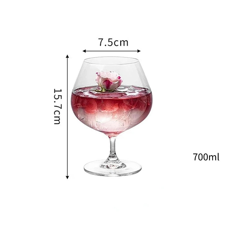 Taça de Vidro com Design Sofisticado para Drinks e Brandy 700ml – Individual, 2 ou 4 Peças