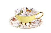 Xícara e Pires Butterfly em Porcelana