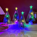 17cm led mini árvore de natal com luzes da corda multicoloridas natal ornamento de mesa presentes ano novo 2025 decoração de festa de natal