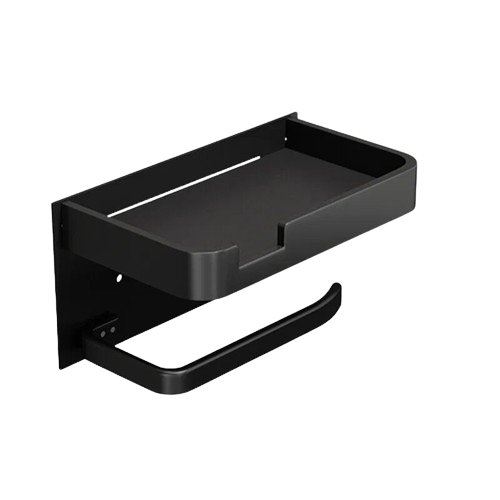 Suporte Compacto para Banheiro Dourado e Preto