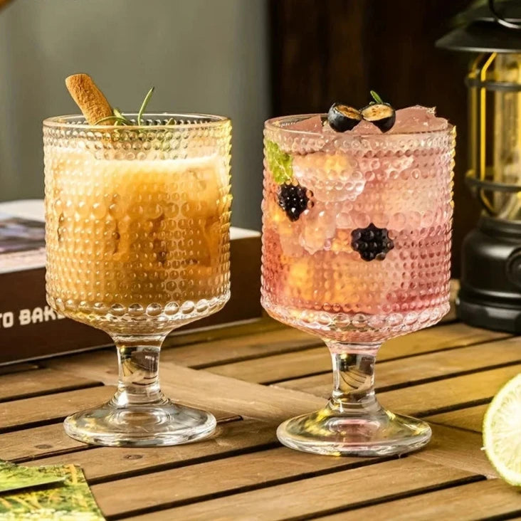 Copos e Taças de Vidro Vintage - Kit 4pcs
