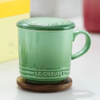 Caneca de Cerâmica Colorida com Tampa - 300ml