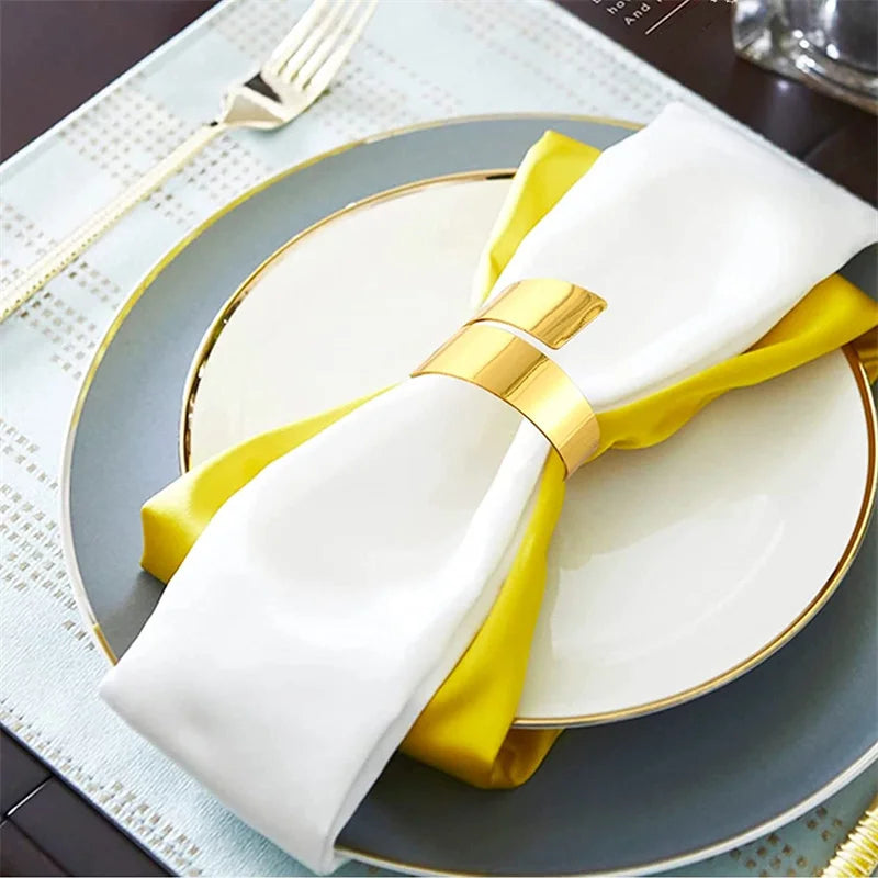 Conjunto de 6 Anéis de Guardanapo Luxo Elegante