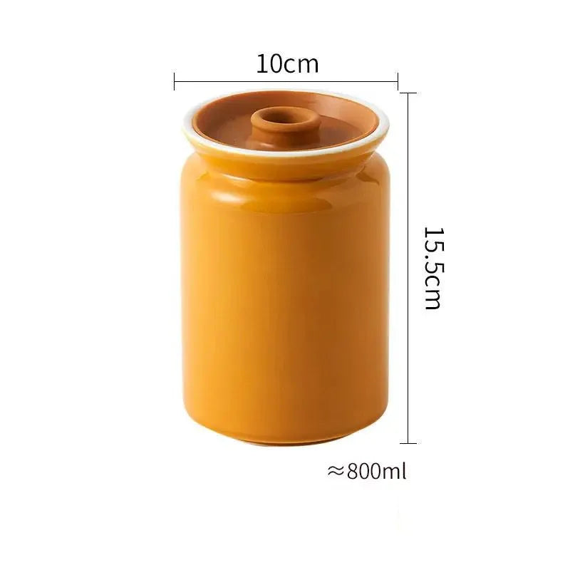 Frasco Hermético de Cerâmica Elegante para Armazenamento