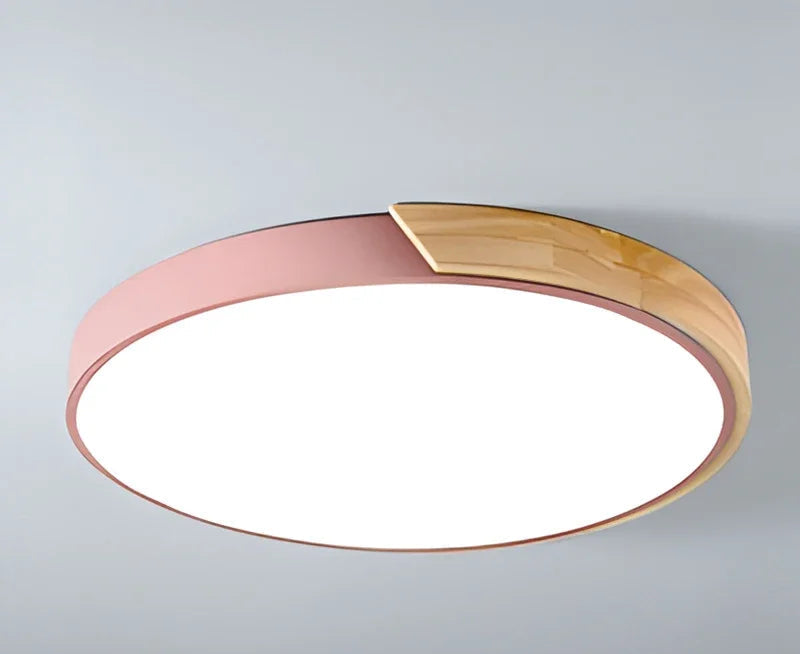 Luz de teto circular LED, Minimalista Macaron Design, Home Light, Living Room, Bedroom and Study, Iluminação decorativa