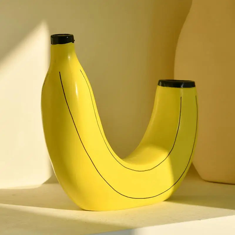 Vaso Decorativo de Resina em Forma de Banana