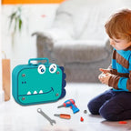 Kit de Ferramentas Infantil com Furadeira Elétrica e Dinossauro para Montar
