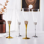 Taça de Cristal com Haste Brilhosa - 200ml