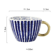 Caneca Geometric Pintada a Mão - 330ml