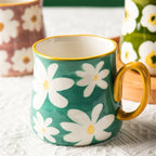 Caneca de Cerâmica Estilo Floral - 480ml