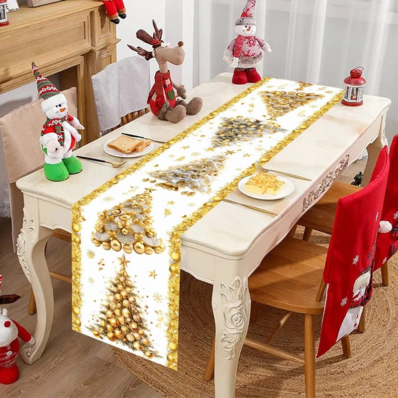 Corredor de mesa de natal feliz natal decoração para casa decoração de mesa de natal 2025 navidad notal noel ornamento feliz ano novo 2026