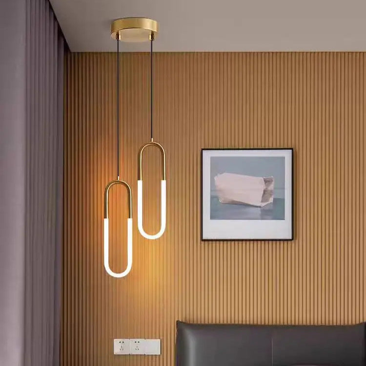 Luminária Minimalista de Luxo em Forma de U