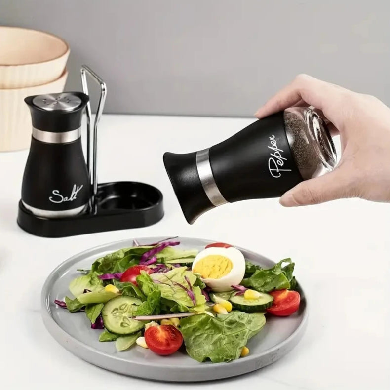 Conjunto Saleiro e Pimenteiro em Aço Inox
