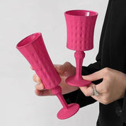 Taça de Vidro Elegante com Design Texturizado