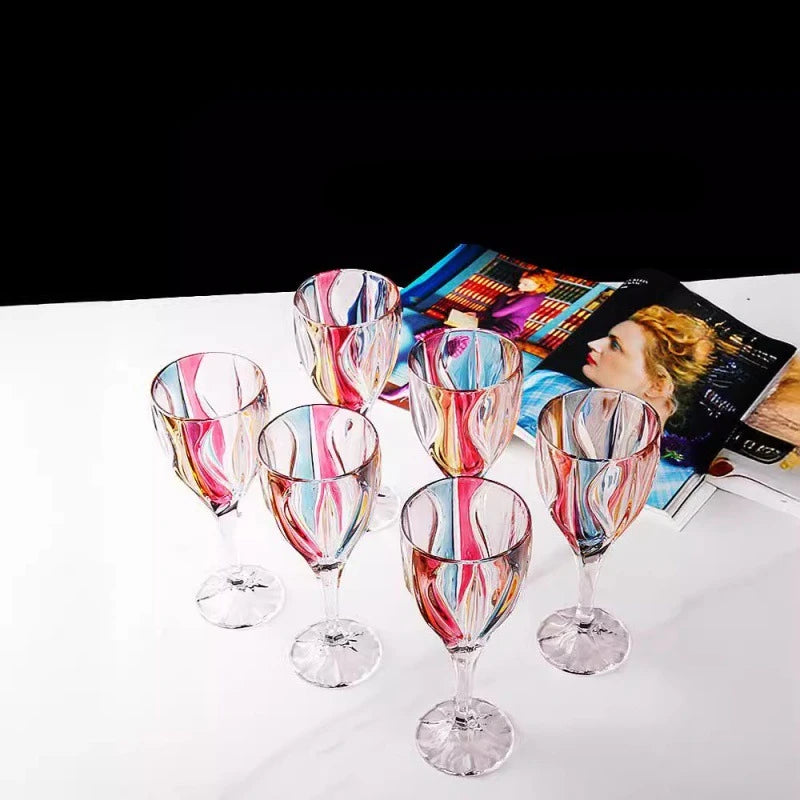 Conjunto de Taças de Cristal Colorido - 2pcs