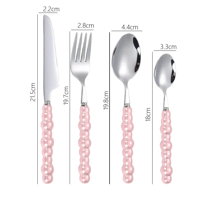 Conjunto Talheres Pérola 4 Pcs em Aço Inox