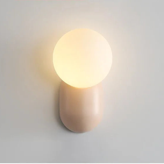 Nordic conduziu a lâmpada de parede creme arandela decoração casa para o quarto moderno e minimalista lâmpada parede vidro lampara pared iluminação led
