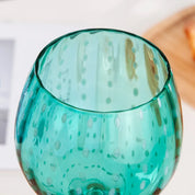 Taça de Cristal Colorida Design Pontilhado - 450ml