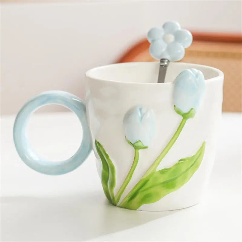 Kit Caneca e Colher Tulipas