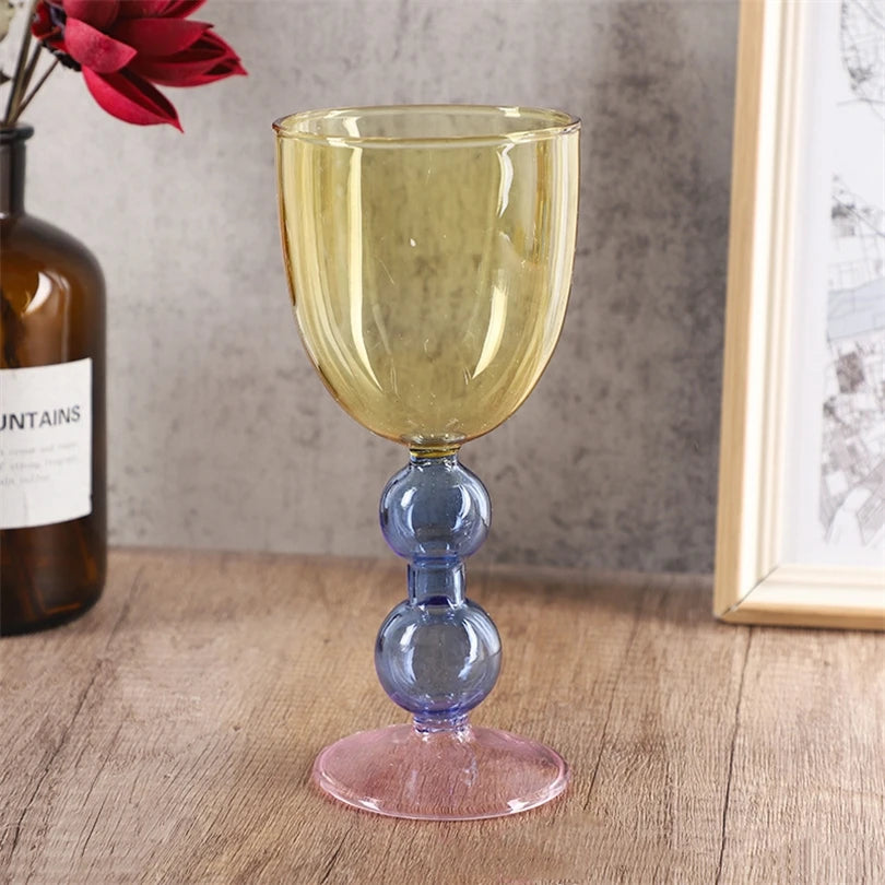 Taça de Vidro Arte Colorida - 300ml