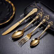 Kit Talheres Retrô em Inox - 4pcs