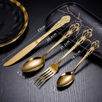 Kit Talheres Retrô em Inox - 4pcs