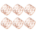 6 Anéis de Guardanapo em Metal 8 Modelos