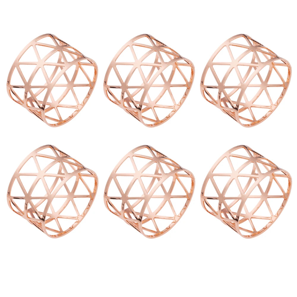 6 Anéis de Guardanapo em Metal 8 Modelos