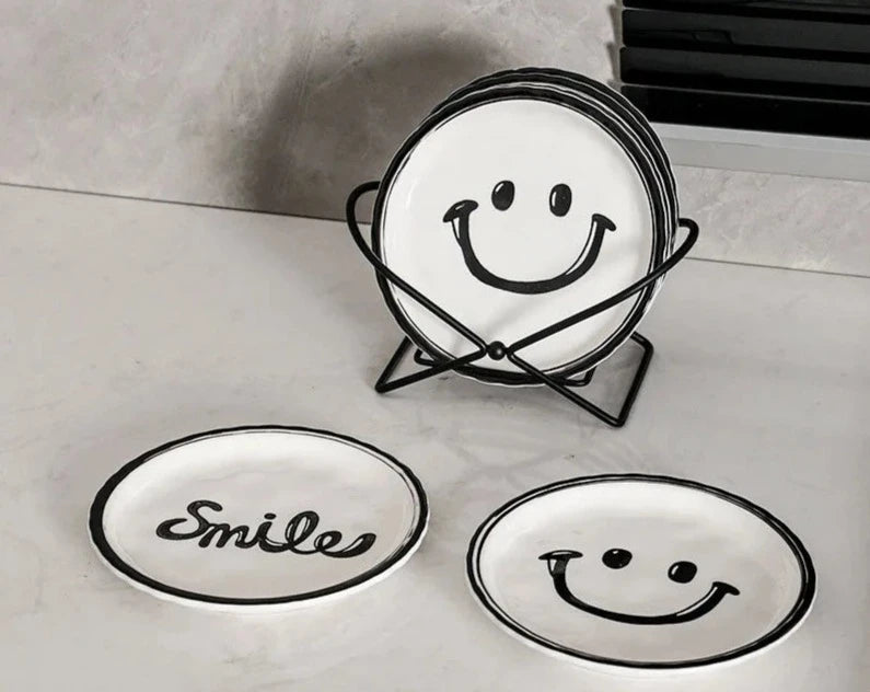 Conjunto Pratos Sorriso 6 Pcs em Cerâmica