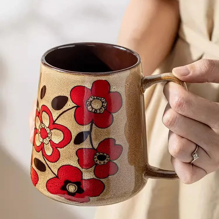 Caneca cerâmica fofa criativa, Caneca de café da manhã, Copo de cereais e leite, Xícara isolada de café e chá com Spo, 780ml