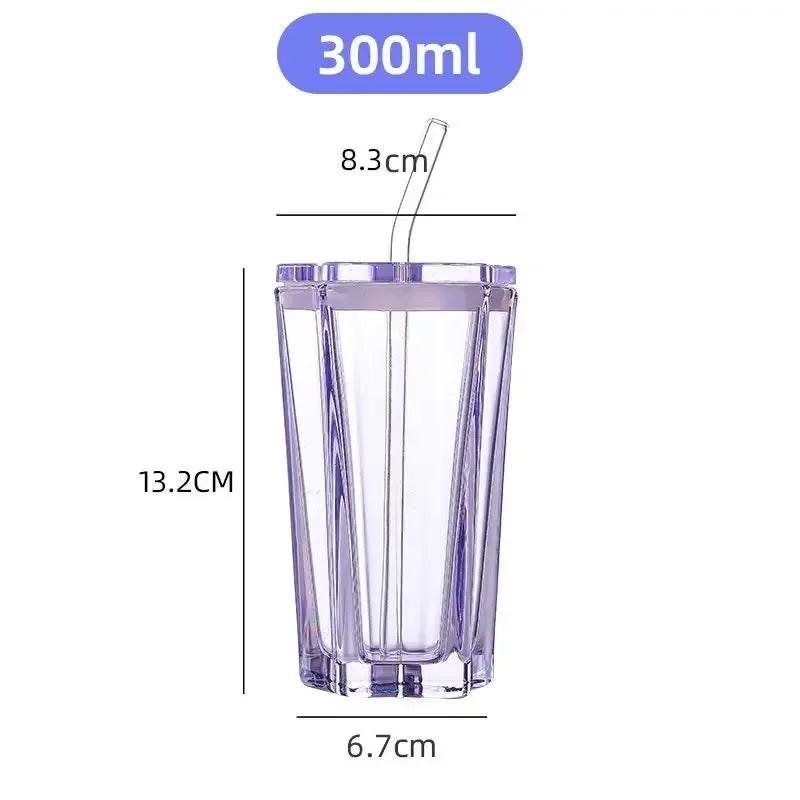 Copo com Tampa Formato Estrela - 300ml
