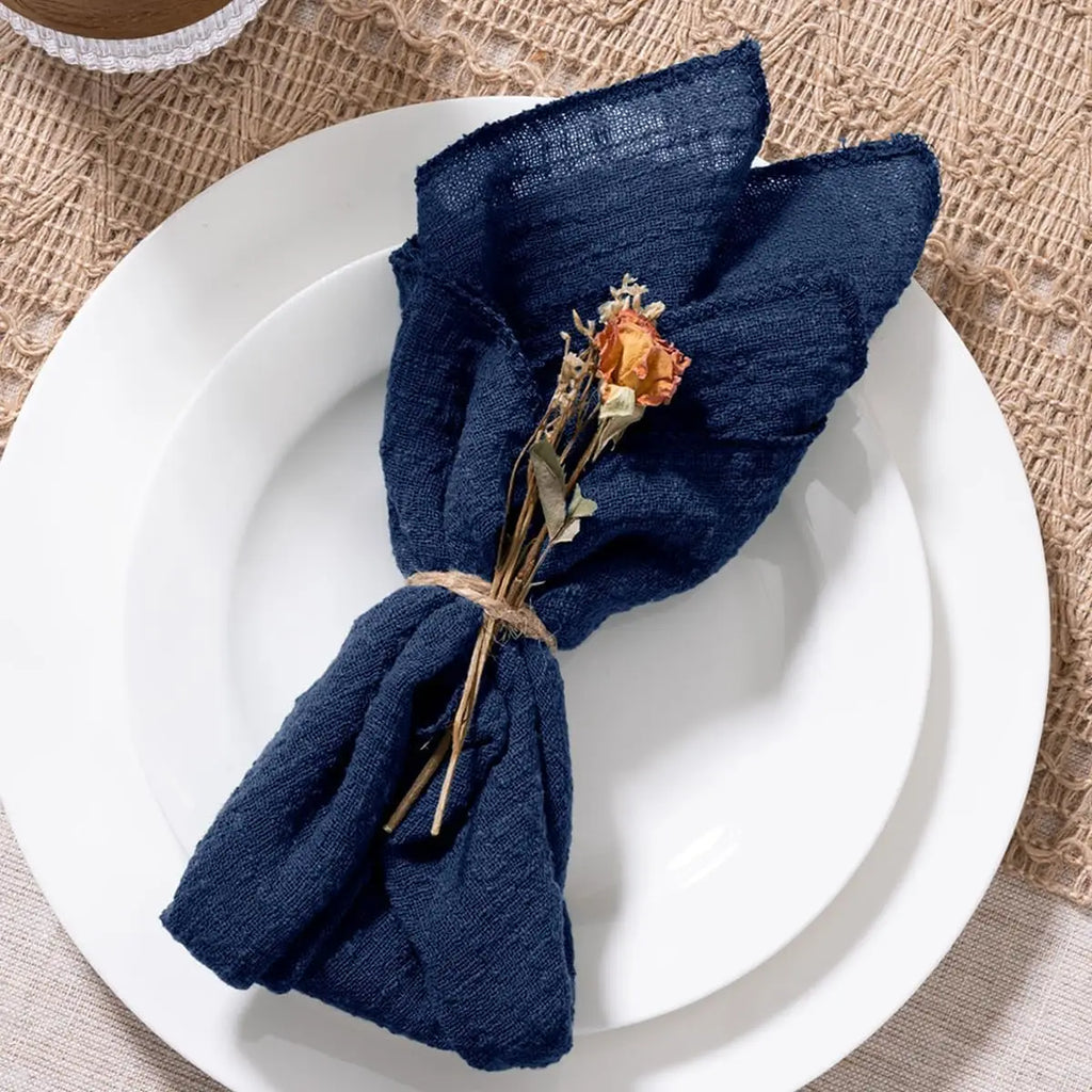 Guardanapos de Algodão Feitos à Mão 32x32cm - Conjunto de 10pcs