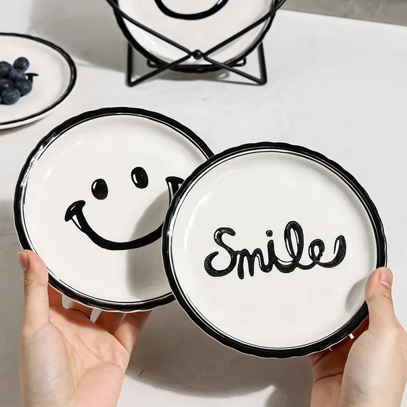 Conjunto Pratos Sorriso 6 Pcs em Cerâmica