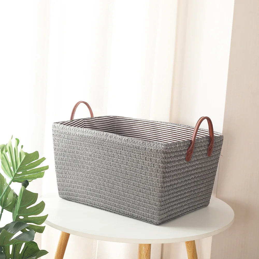 Cesta Organizadora Dobrável em Rattan Vintage