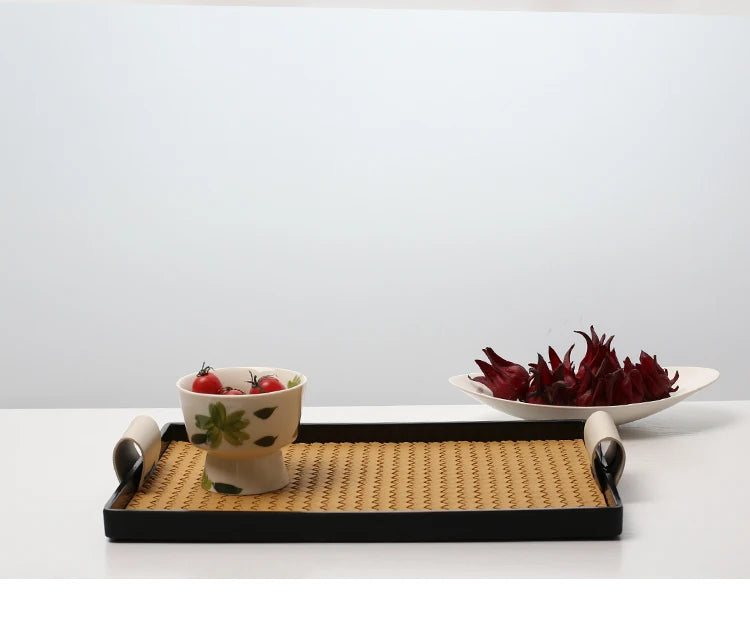 Bandeja Quadrada Vime com Alça