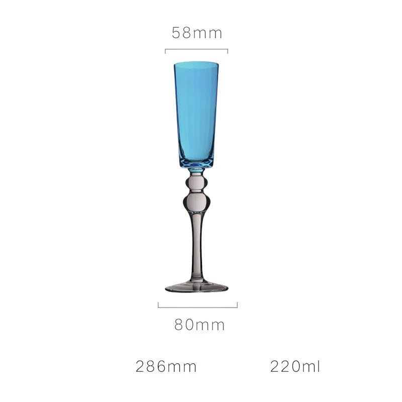 Taça de Cristal Colorida Vintage - 220ml