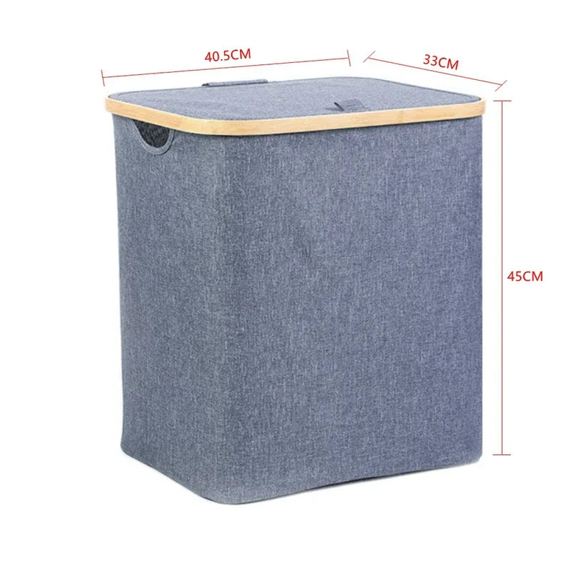 Cesto Dobrável de Roupas com Tampa à Prova d'Água