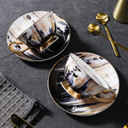 Conjunto de Chá Britânico Luxo em Porcelana Fina