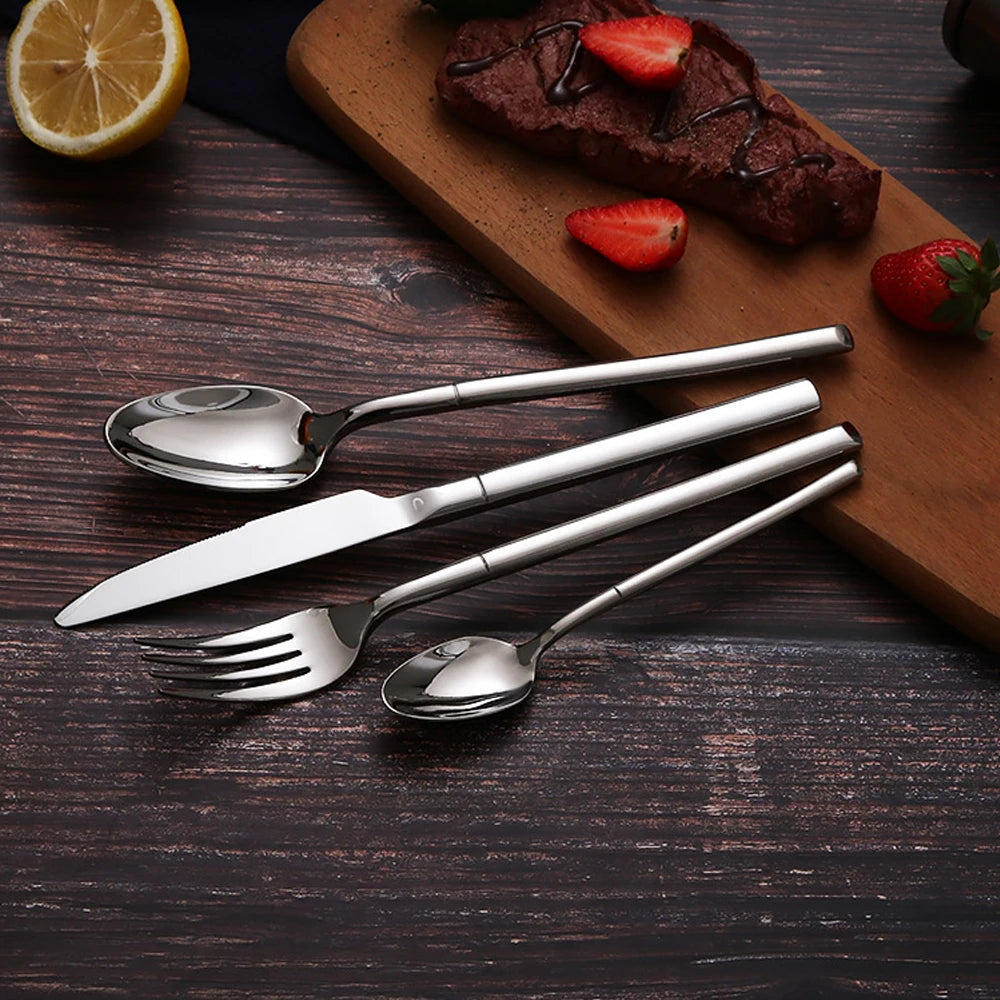 Conjunto Talheres de Aço Inox Luxo - 4 Peças