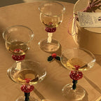 Taça de Vinho Cogumelo de Vidro