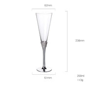 Taça de Cristal com Haste Brilhosa - 200ml