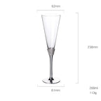 Taça de Cristal com Haste Brilhosa - 200ml