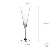 Taça de Cristal com Haste Brilhosa - 200ml