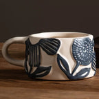 Caneca de Cerâmica Estilo Artístico para Café e Leite