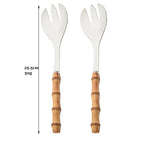 Kit Utensílios em Bambu e Inox - 2pcs