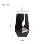 Taça de Cristal Black com Borda Dourada para Vinho – Design Minimalista