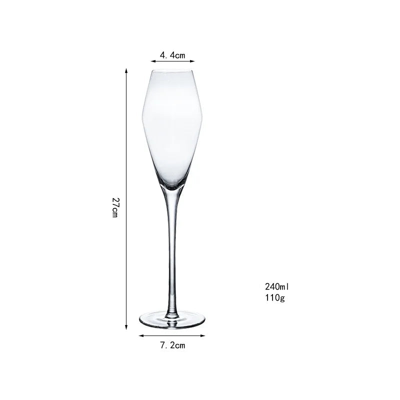 Cálice de cristal europeu, óculos de champanhe, copo de vinho espumante criativo