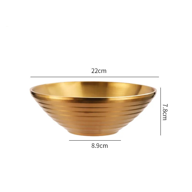 Tigela Gold em Inox - 5 Tamanhos