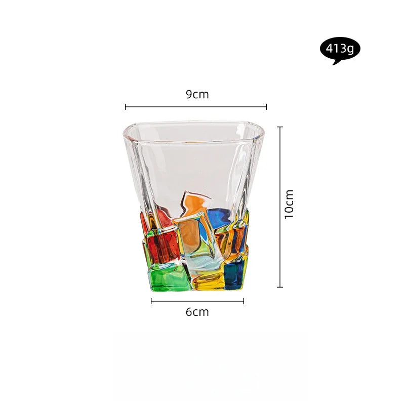 Copo de Cristal Luxuoso com Design Artístico