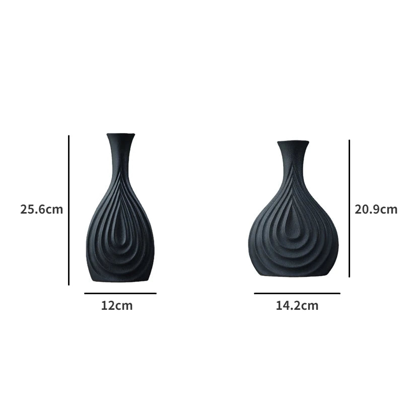 Vaso Black em Porcelana
